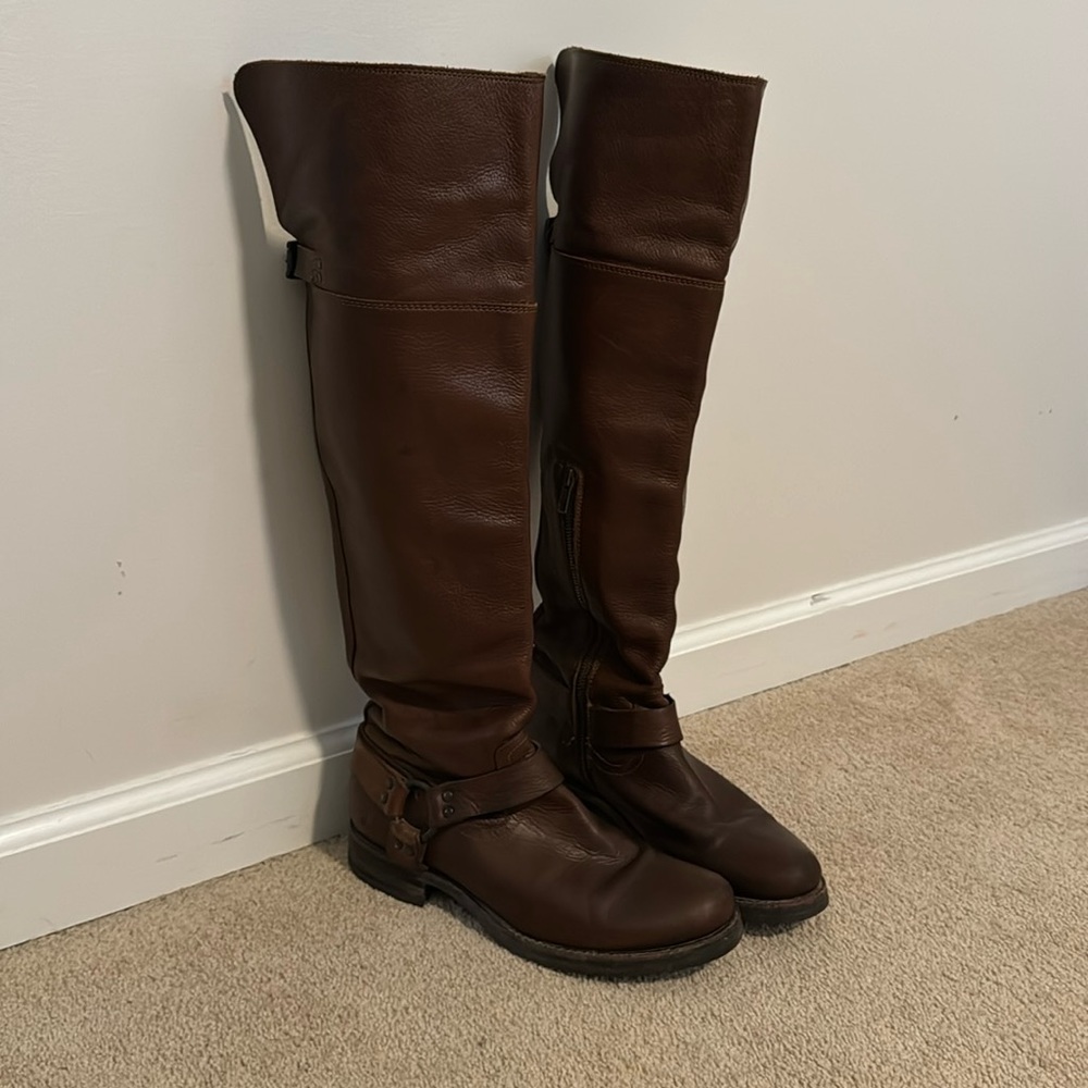 Brown over the knee Frye boots